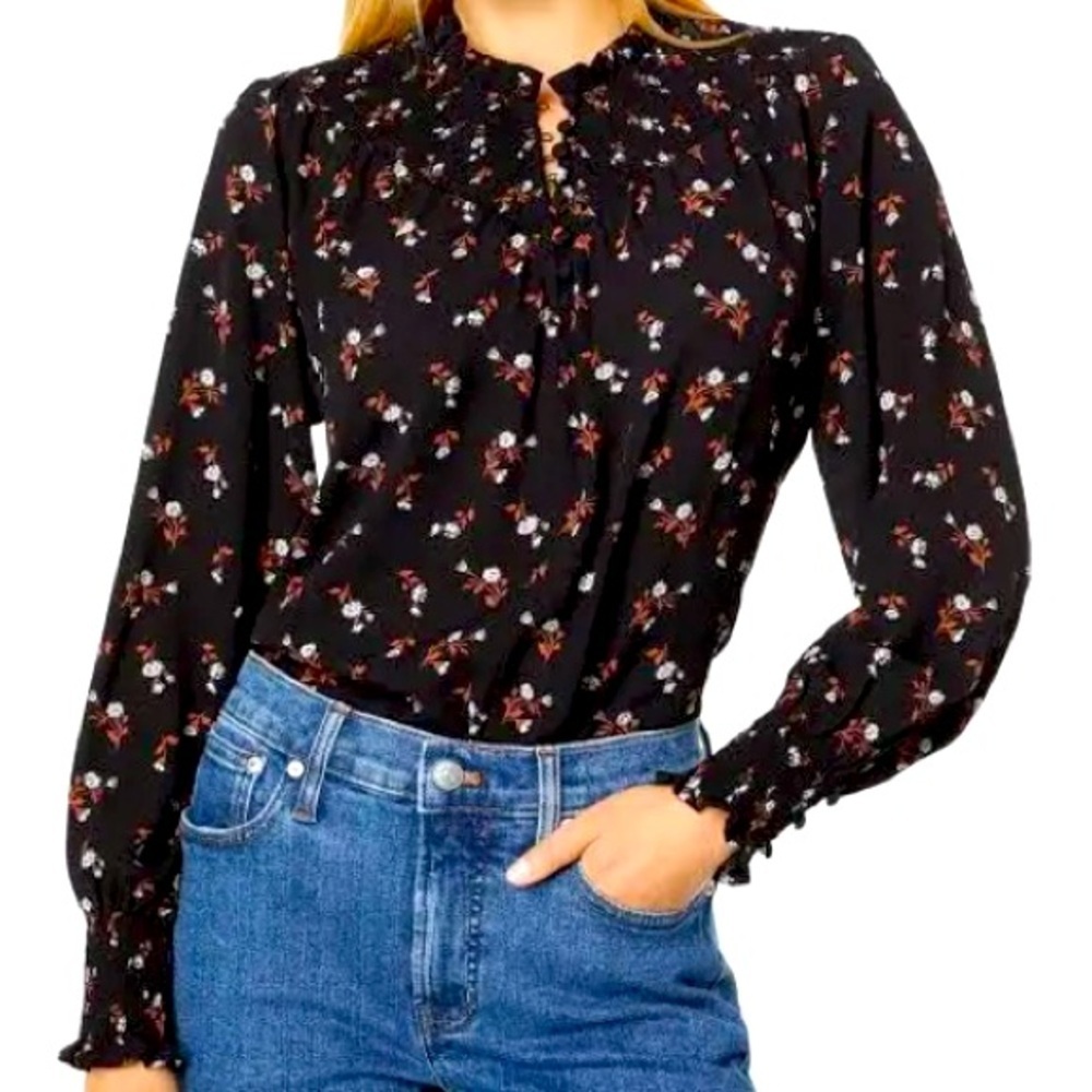 Madewell Smockneck Floral Top